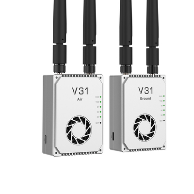 Transceptor de vídeo digital V31 Tecnologías avanzadas OFDM y MIMO para UAV Radio Link con grado 20-30km (aire a tierra)